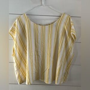 Torrid Yellow and White Striped Blouse